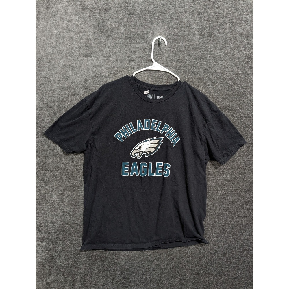 NFL Team Apparel Philadelphia Eagles T-Shirt Black Graphic Tee Mens XL 1814